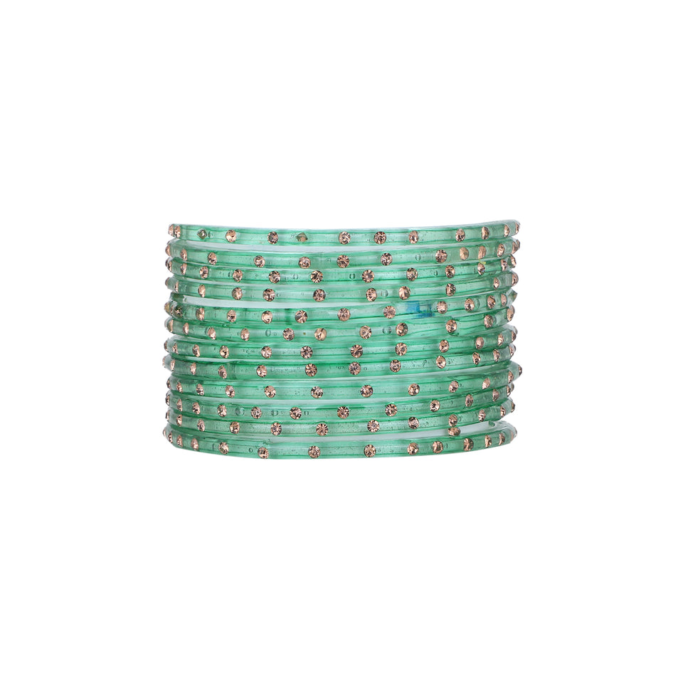 Single Dot Glass Bangles by Leshya (Karva)