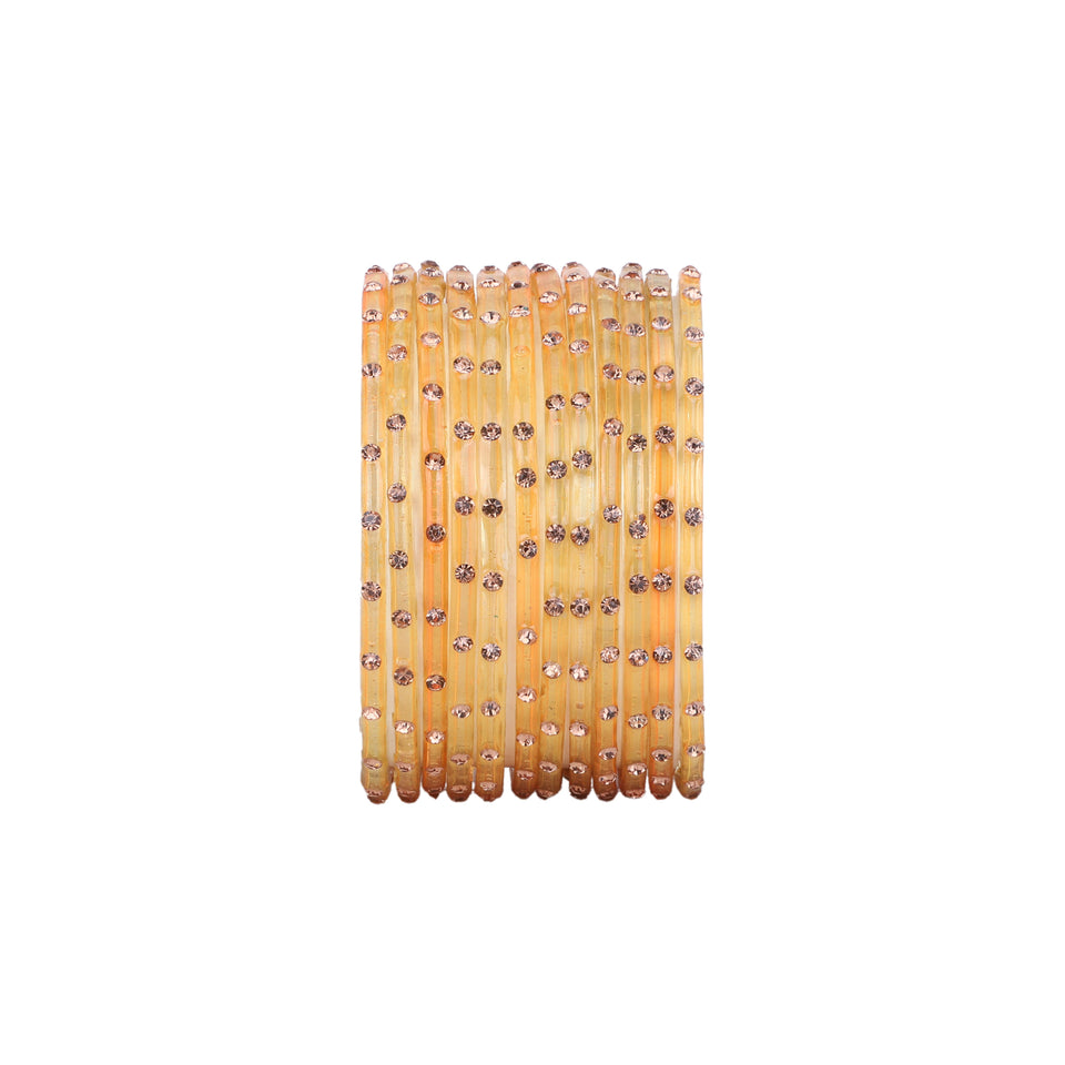 Single Dot Glass Bangles by Leshya (Karva)
