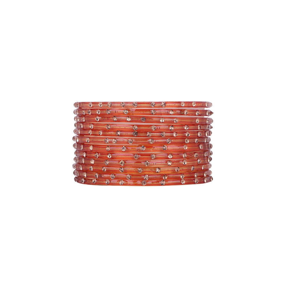 Single Dot Glass Bangles by Leshya (Karva)