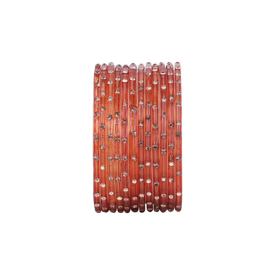 Single Dot Glass Bangles by Leshya (Karva)