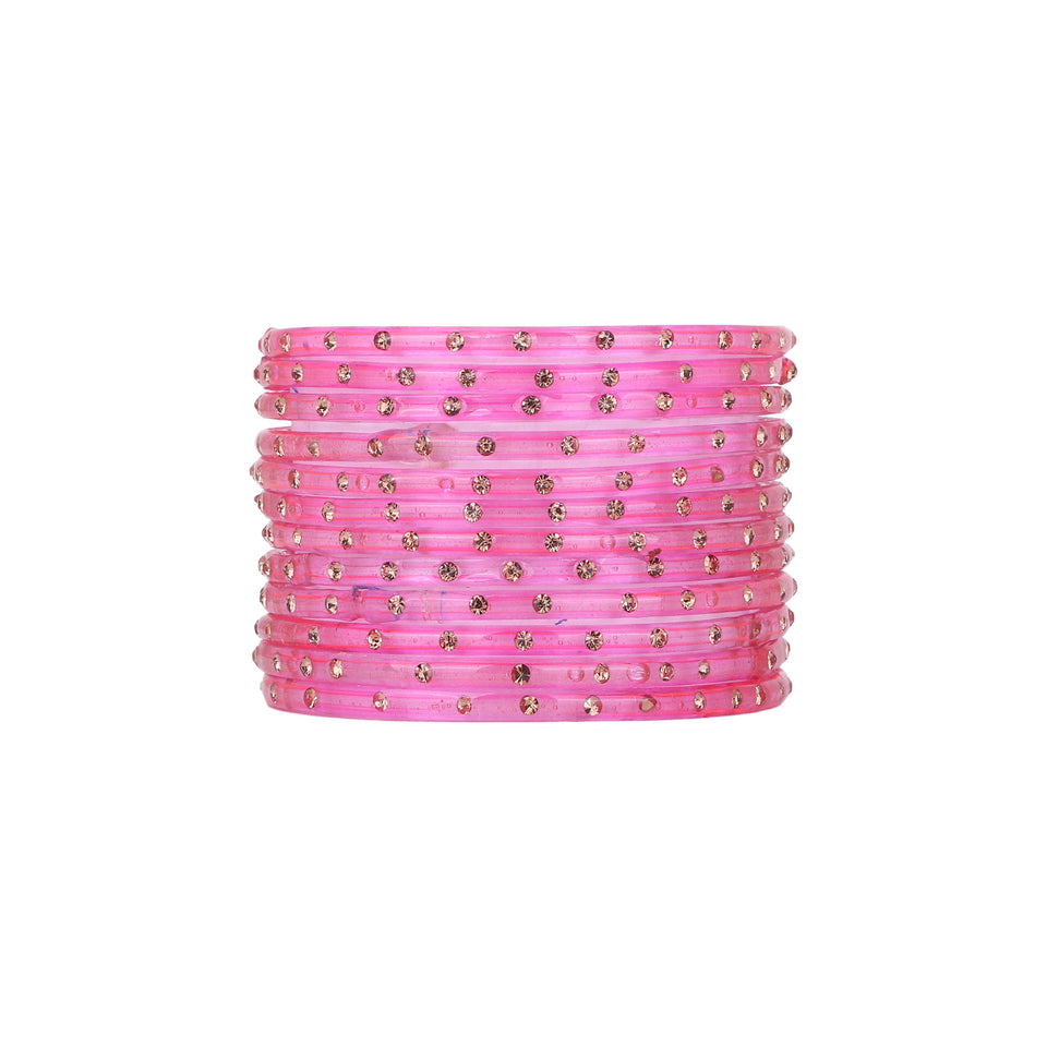 Single Dot Glass Bangles by Leshya (Karva)