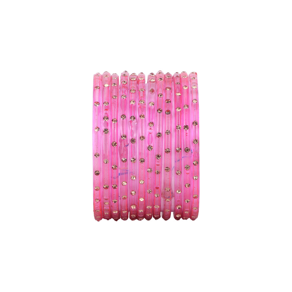 Single Dot Glass Bangles by Leshya (Karva)