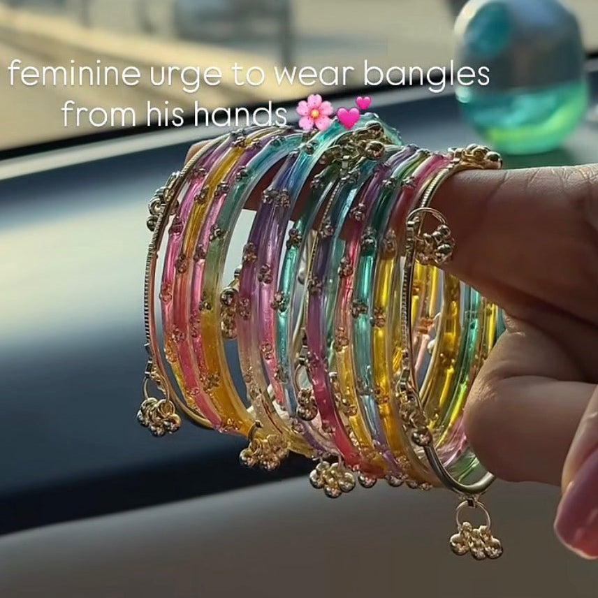 Kashmiri Ghungroo with Glass bangles by Leshya