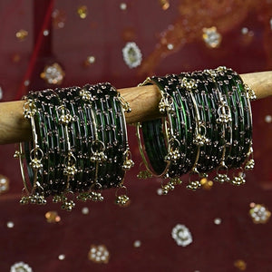 Kashmiri Ghungroo with Glass bangles by Leshya