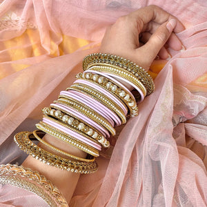 Beautiful Bridal Bangle Set with Pacheli Kada by Leshya