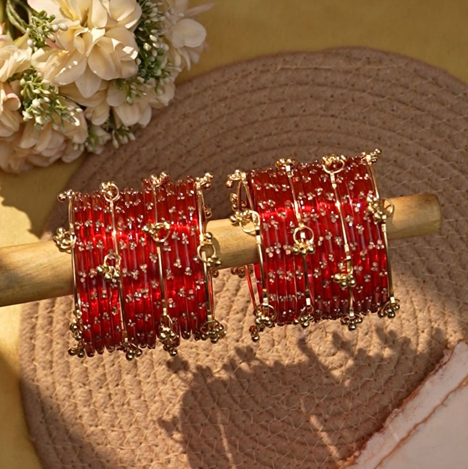 Kashmiri Ghungroo with Glass bangles by Leshya (Karva)