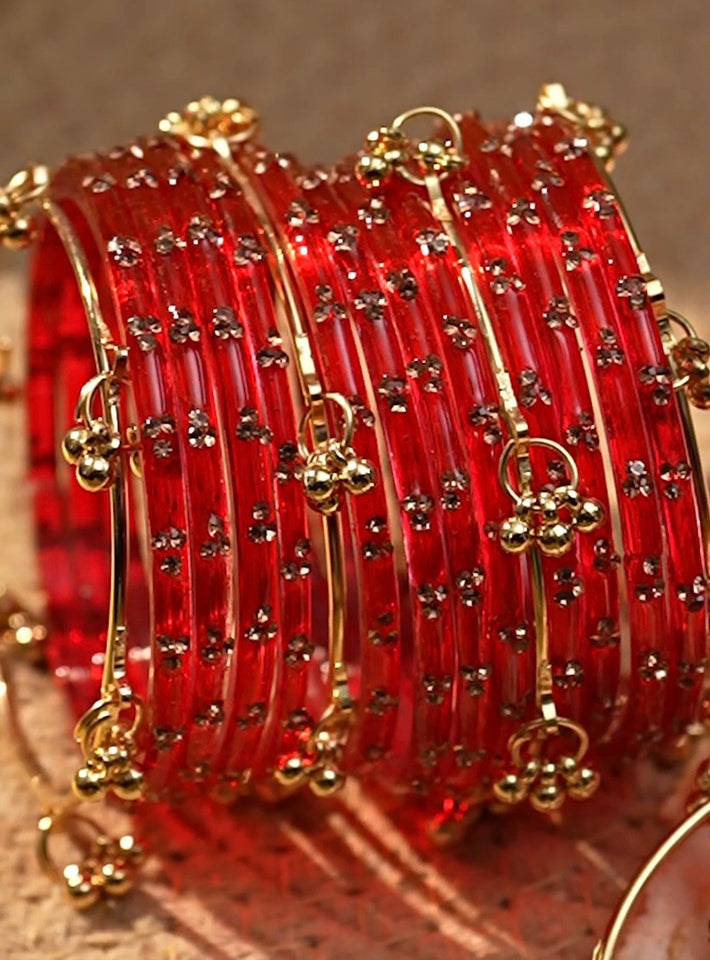 Kashmiri Ghungroo with Glass bangles by Leshya (Karva)