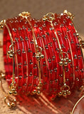 Kashmiri Ghungroo with Glass bangles by Leshya (Karva)
