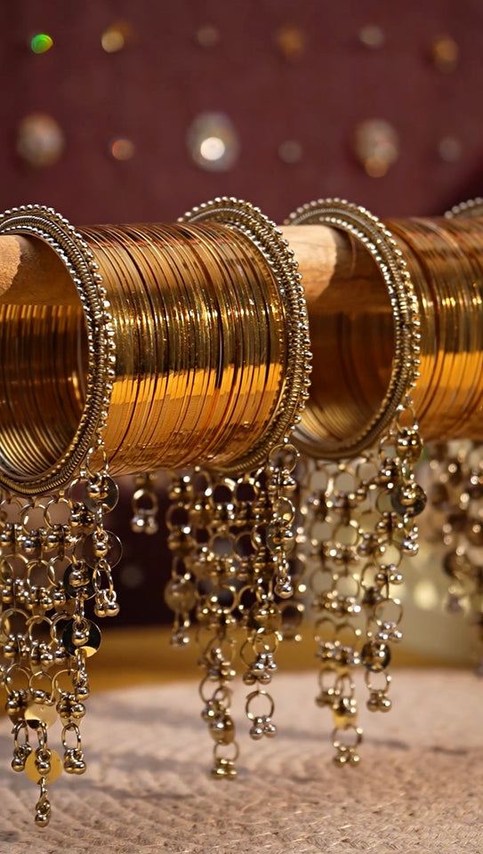 Waterfall Latkan Bangle set by Leshya for both hands