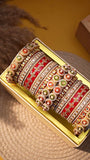 Traditional Rajasthani Bridal Chura with pacheli kada by Leshya