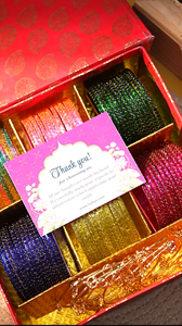 Gifting Box Set of 6 colours with ghungroo by Leshya (Glass)