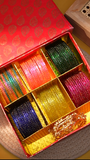 Gifting Box Set of 6 colours with ghungroo by Leshya (Glass)