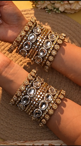 Traditional Kundan Kada set for two hands by Leshya