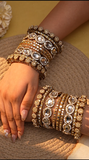 Traditional Kundan Kada set for two hands by Leshya