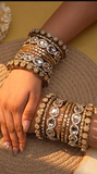 Traditional Kundan Kada set for two hands by Leshya