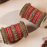 Set of 2 Traditional Colored Silk Thread Bangle Set (Karva)