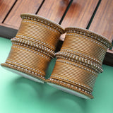 Set of 2 Bridal Matte Textured Bangle Set