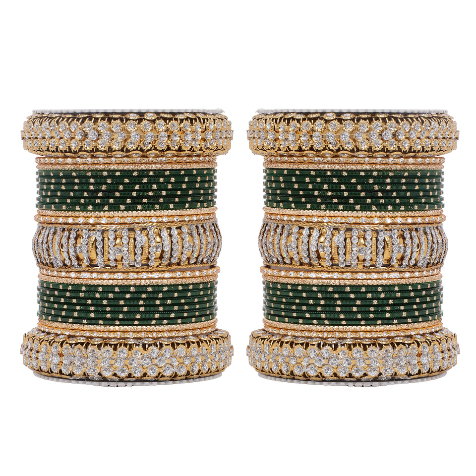 Traditional Bridal Bangle set by Leshya (Plus size)