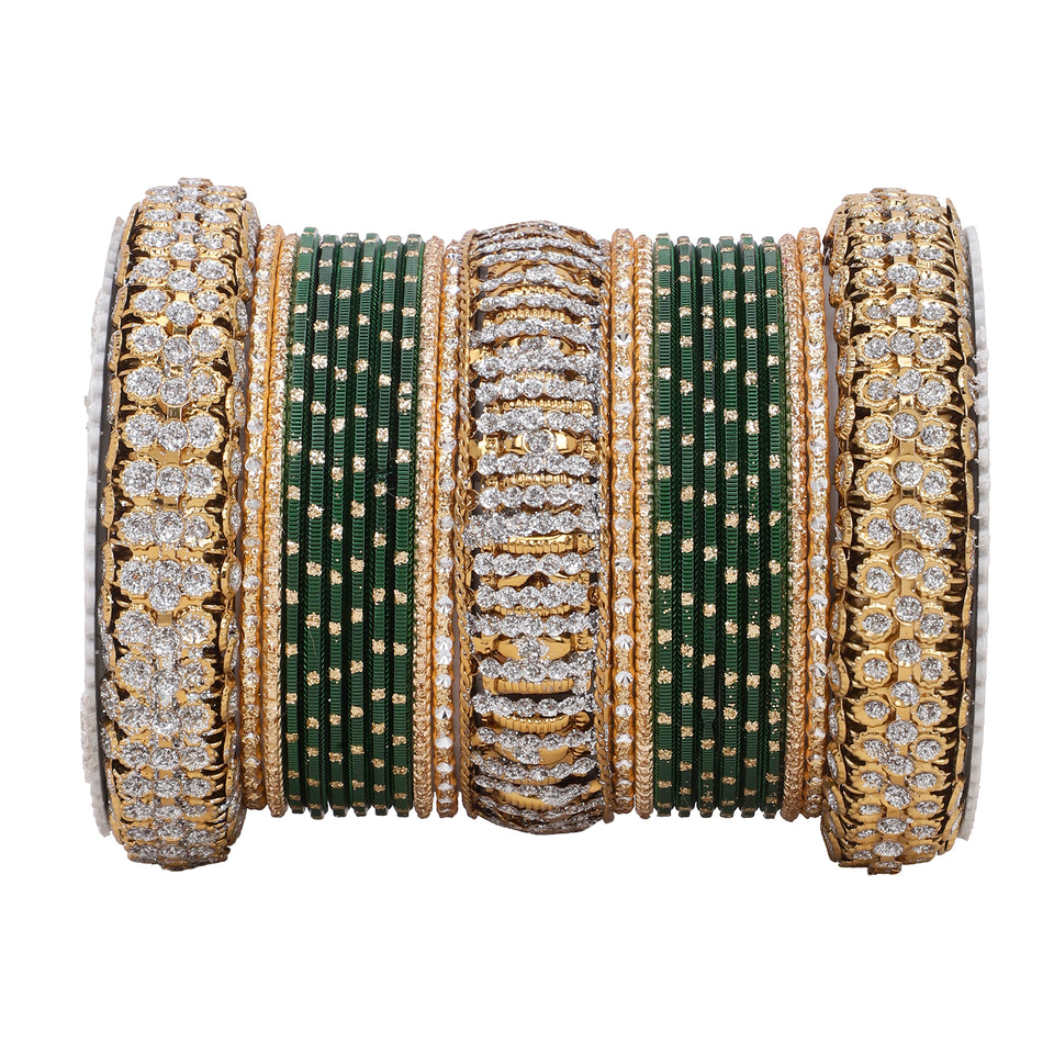 Traditional Bridal Bangle set by Leshya (Plus size)