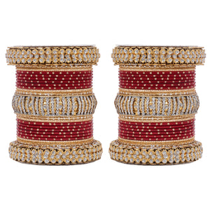 Traditional Bridal Bangle set by Leshya (Plus size)