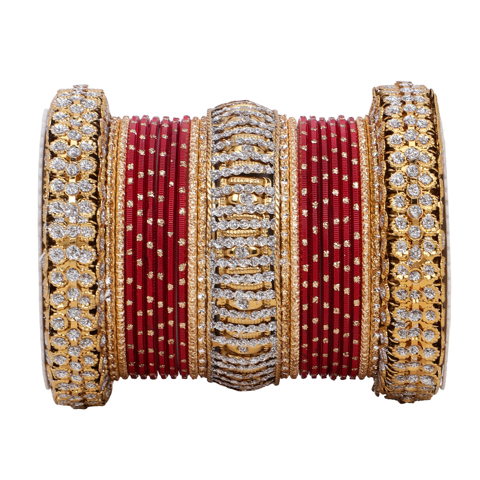 Traditional Bridal Bangle set by Leshya (Plus size)