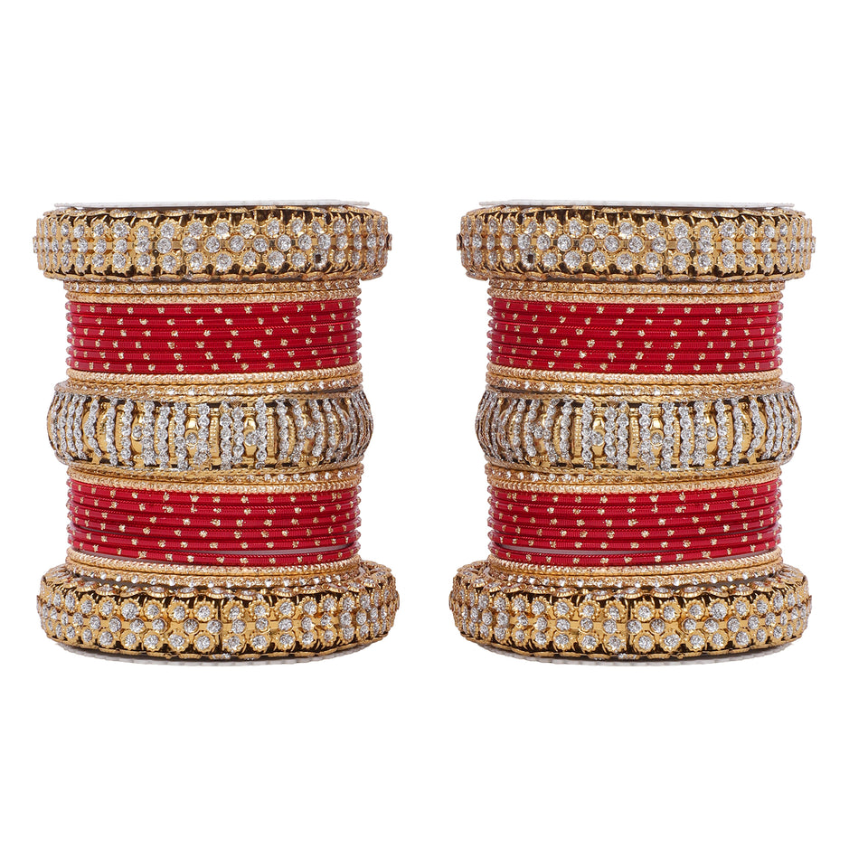 Traditional Bridal Bangle set by Leshya (Plus size)