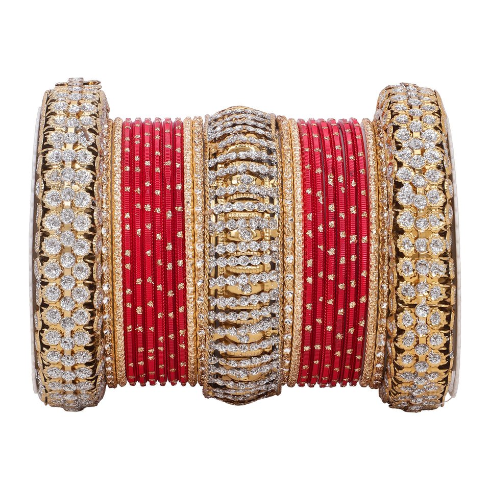 Traditional Bridal Bangle set by Leshya (Plus size)