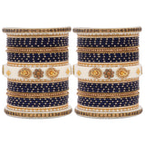 Traditonal Bridal Bangle set with golden dotted design