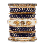 Traditonal Bridal Bangle set with golden dotted design