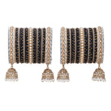 Bridal Jhumki Style Bangle set for two hands by Leshya (Plus Size)