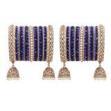 Bridal Jhumki Style Bangle set for two hands by Leshya (Plus Size)