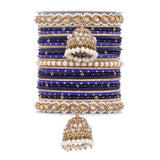 Bridal Jhumki Style Bangle set for two hands by Leshya (Plus Size)