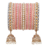 Bridal Jhumki Style Bangle set for two hands by Leshya (Plus Size)
