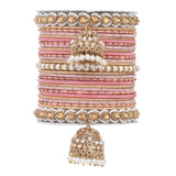 Bridal Jhumki Style Bangle set for two hands by Leshya (Plus Size)