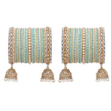 Bridal Jhumki Style Bangle set for two hands by Leshya (Plus Size)
