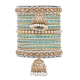 Bridal Jhumki Style Bangle set for two hands by Leshya (Plus Size)