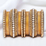 Stone bangle set with shimmer Bangles by Leshya
