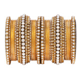 Stone bangle set with shimmer Bangles by Leshya