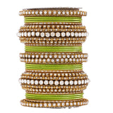 Stone bangle set with shimmer Bangles by Leshya