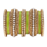 Stone bangle set with shimmer Bangles by Leshya