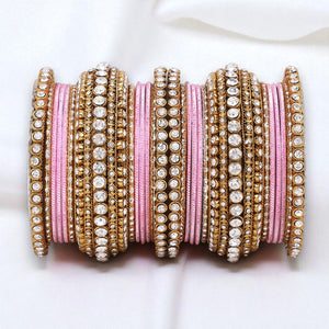 Stone bangle set with shimmer Bangles by Leshya