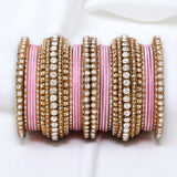 Stone bangle set with shimmer Bangles by Leshya