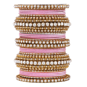 Stone bangle set with shimmer Bangles by Leshya