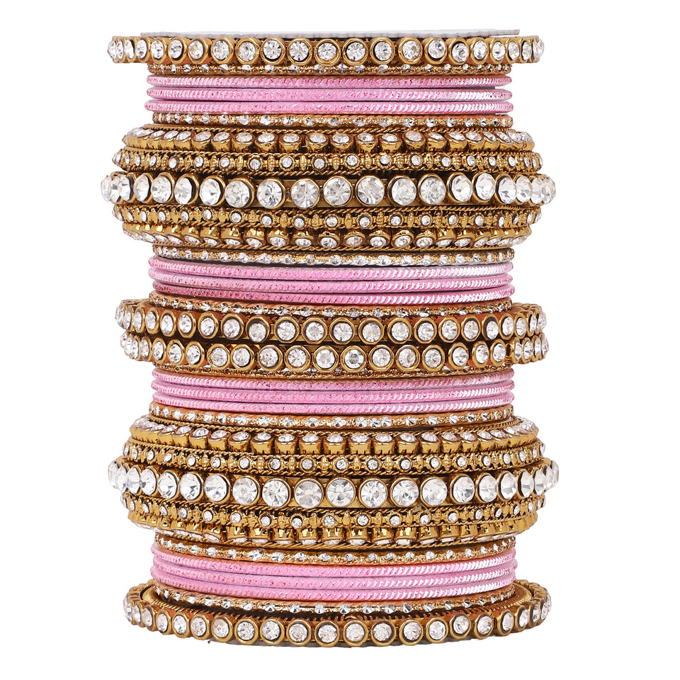 Stone bangle set with shimmer Bangles by Leshya