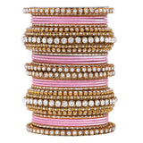 Stone bangle set with shimmer Bangles by Leshya