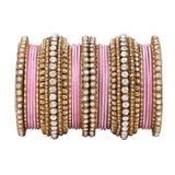 Stone bangle set with shimmer Bangles by Leshya