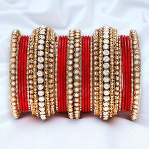 Stone bangle set with shimmer Bangles by Leshya
