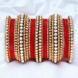 Stone bangle set with shimmer Bangles by Leshya