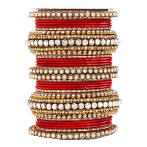Stone bangle set with shimmer Bangles by Leshya