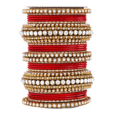 Stone bangle set with shimmer Bangles by Leshya